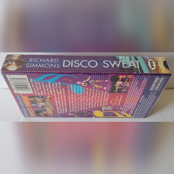 Richard Simmons Disco Sweat 1994 Exercise Sealed VHS Tape Workout Video - NOS - Picture 2 of 5